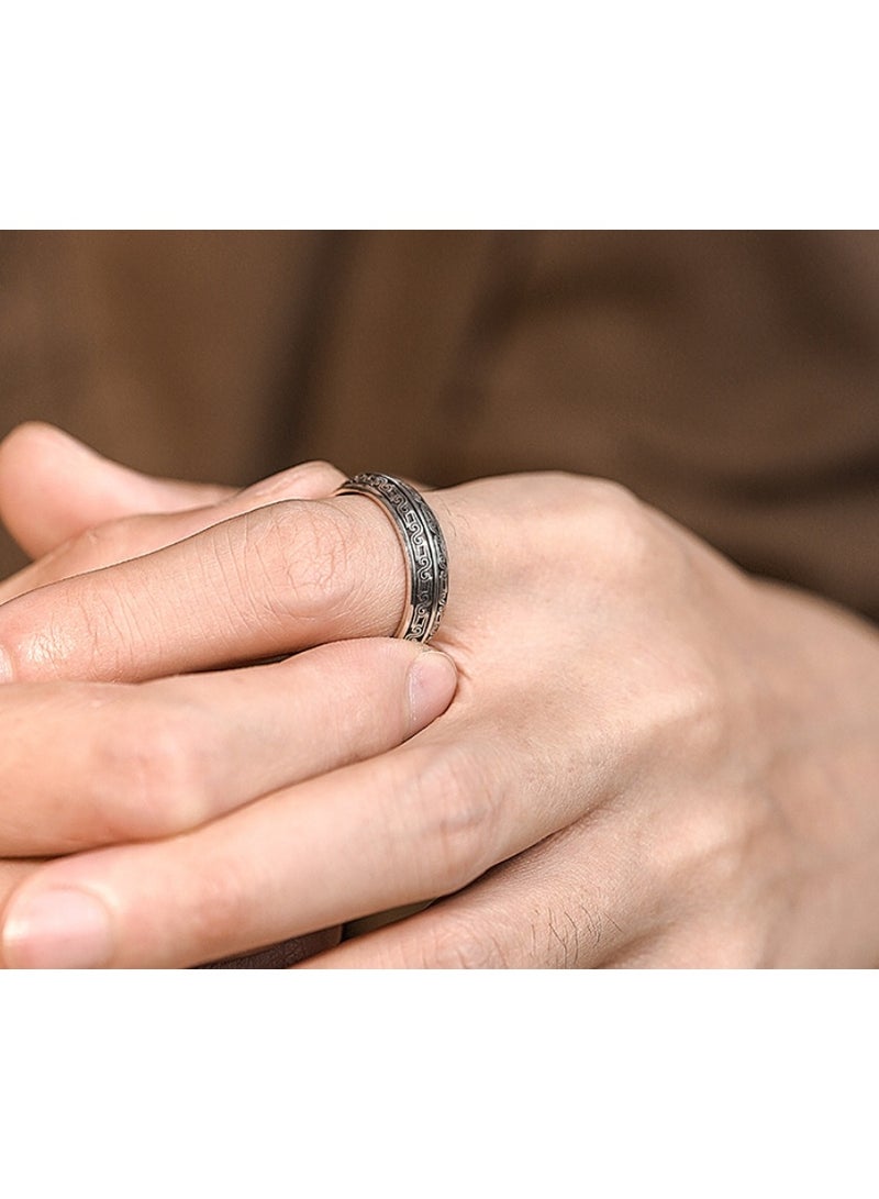 LATEEN S925 Sterling Plating Silver  Women Ring Men Ring  Size Adjustable - Image 3