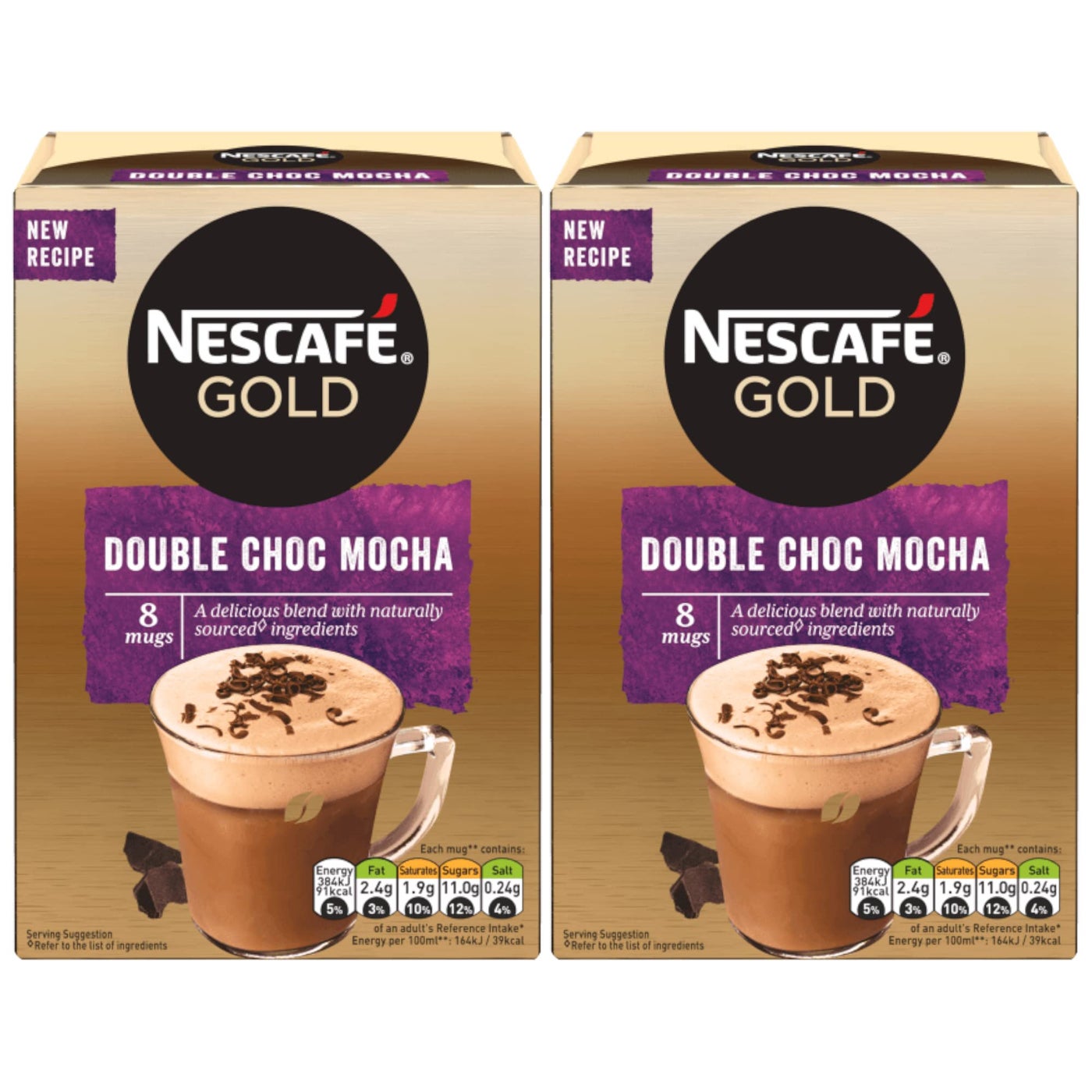 Nescafe Gold Double Choc Mocha - 2 Pack Pouch, 2 x 184 g