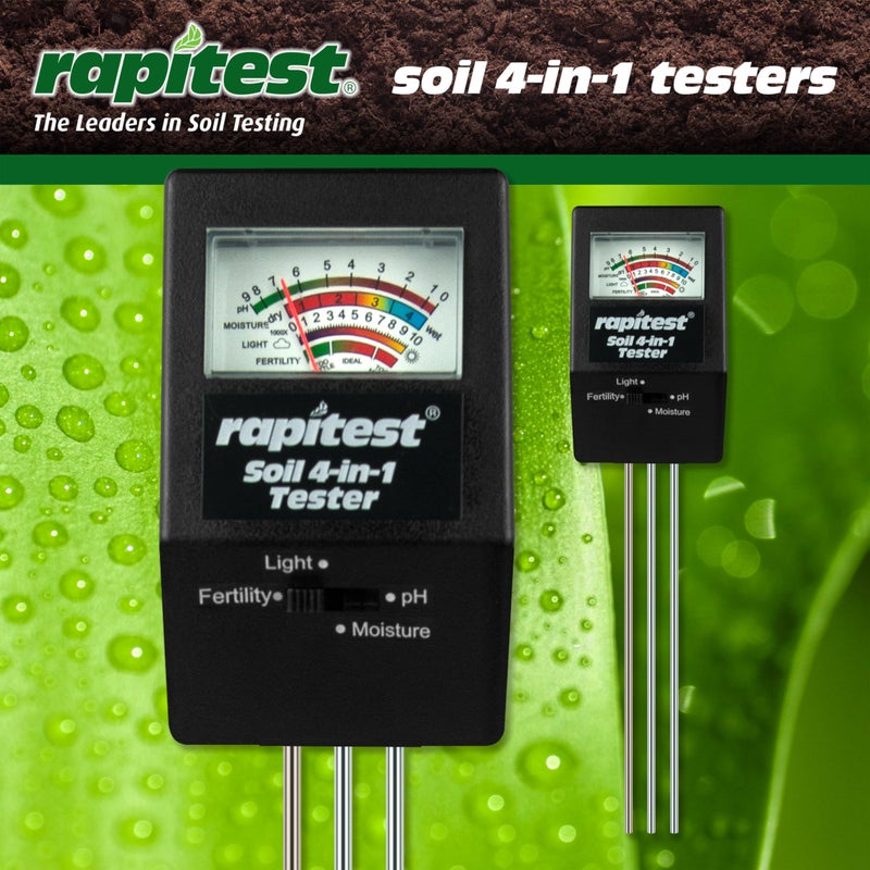Luster Leaf 1818 Rapitest 4-in1 Soil pH/Moisture/Fertility/Light Tester, Fertility - Image 2