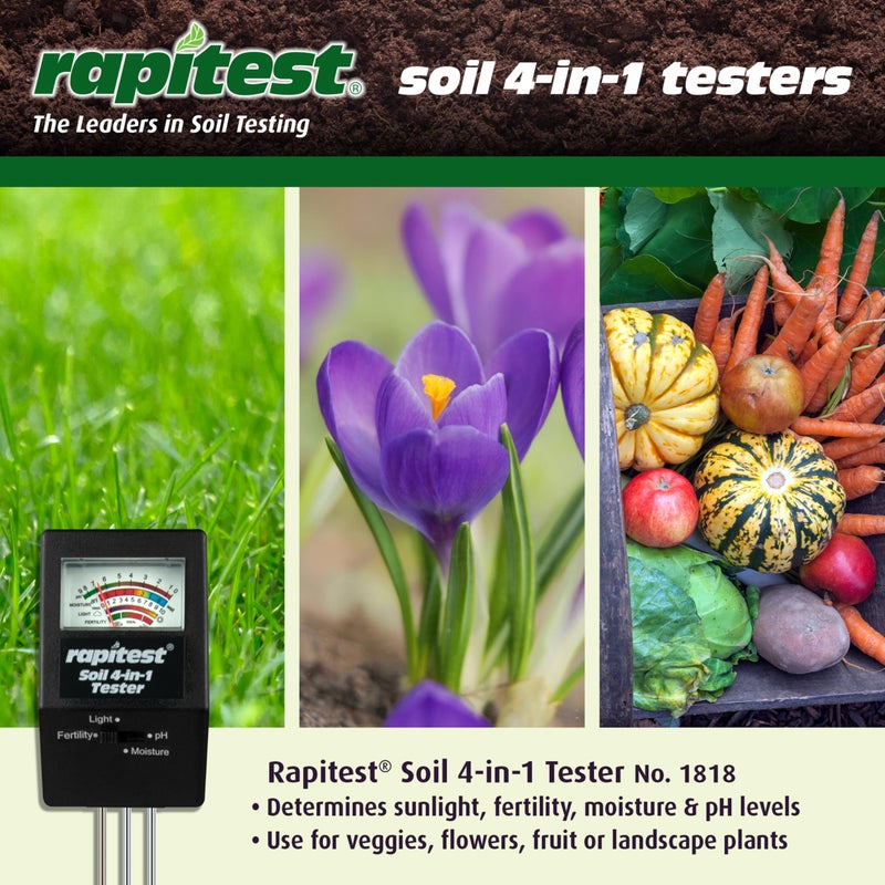 Luster Leaf 1818 Rapitest 4-in1 Soil pH/Moisture/Fertility/Light Tester, Fertility - Image 3