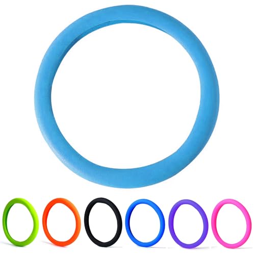 Qiyibei 30 Thicker Universal Stretchy Silicone Steering Wheel Cover for 14 15 16 Wheels AntiSlip Grip Enhanced Control for Men Women All Weather Protection Blue - Image 1