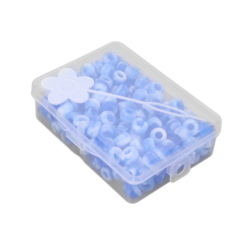 Pony Beads Kit Candy Color DIY Jewelry Making Beads Hair Beads for Bracelet Necklace Crafts MakingBlue - Image 4