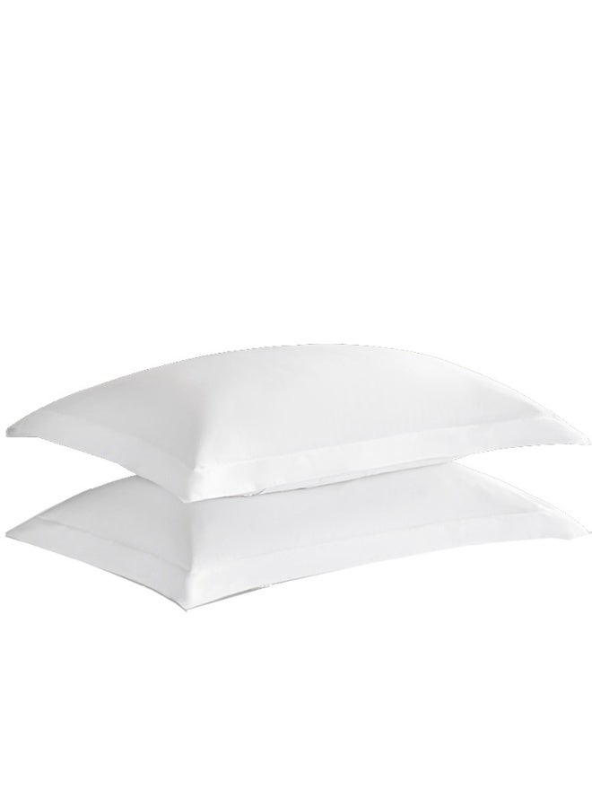 هومستر 100 ٪ حقائب وسادة القطن ، مجموعة الملك الوسادة الأبيض من 2 ، طويلة الأساس مشطاة نقية طبيعية 100 ٪ وسادات القطن للنوم ، غطاء وسادة سرير ناعم 58 * 88 سم أبيض نقي - Image 2