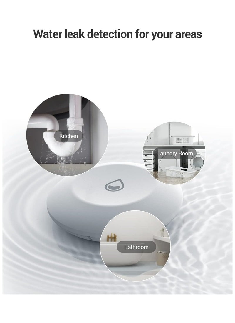EZVIZ T10C ZigBee Wireless Water Leak Detector for Remote Control and Home Automation Alarm System IP 67 365 Days Battery Life Use with A3 Gateway, White  - Image 2