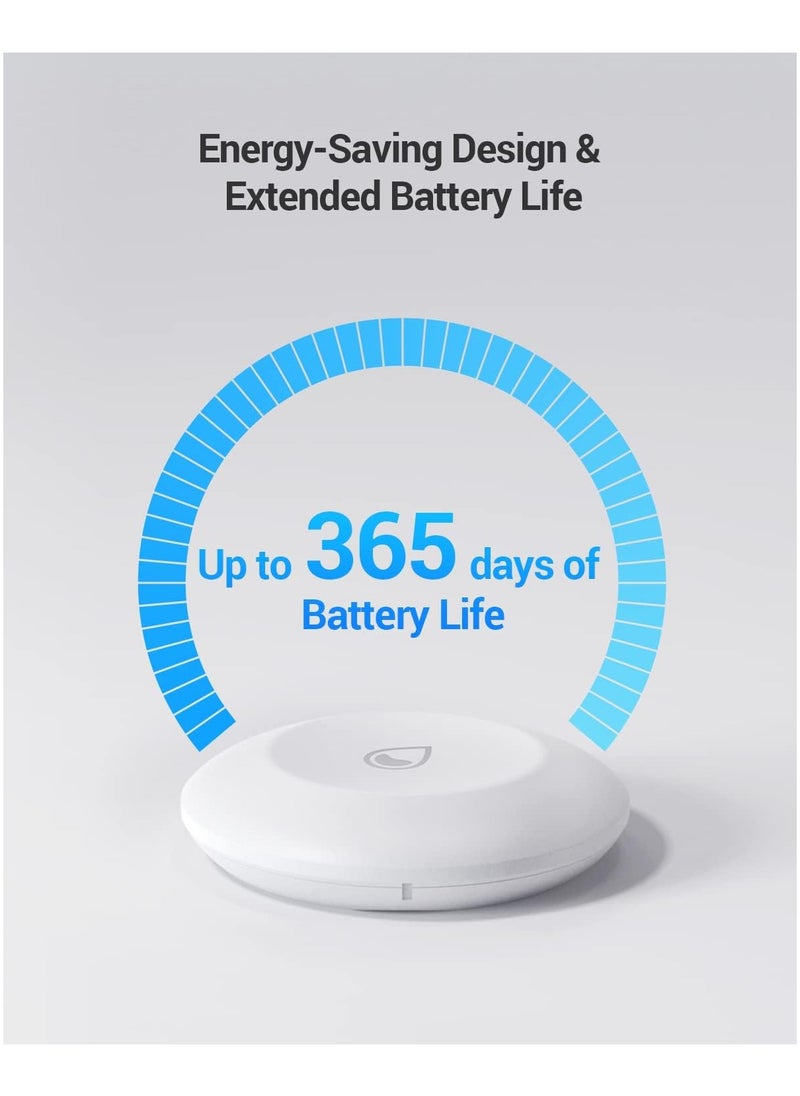 EZVIZ - T10C ZigBee Wireless Water Leak Detector for Remote Control and Home Automation Alarm System IP 67 365 Days Battery Life Use with A3 Gateway, White - Image 1