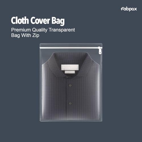 Fabpax 3-Size Clothes Covers for Storage and Travel, Clear Garment Storage Bags, Transparent Clothes Cover, Saree Cover, Shirt Cover, Kurti Bag, Multi Purpose Clothe Cover With Zip (SET OF 12) - Image 4