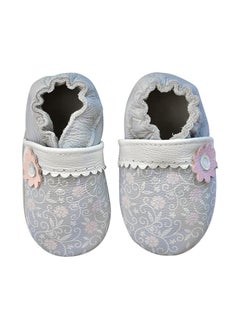Baby Leather Shoes - Comfortable & Breathable Easy Slip On with Special Zipper - Hand or Machine Washable - Enhance Natural Foot Development - Classic Paisley Baby Shoe, Ideal for Gifting