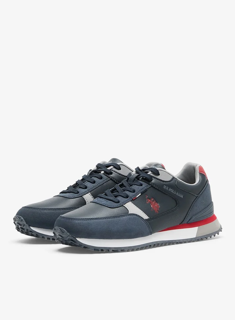 U.S. Polo Assn. Dark Blue Men's Casual Lace-Up Sneakers, Lightweight Shoes for Everyday Wear for Men | Best Price UAE