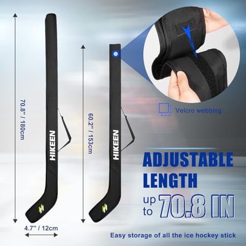 Hikeen Adults Hockey Stick Bag with Extended Length,Light Waterproof Ice Hockey Stick Bag with Adjustable Webbing for Adults Youth - Image 2