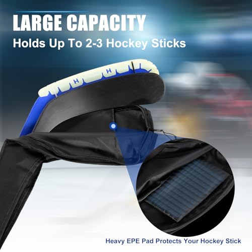 Hikeen Adults Hockey Stick Bag with Extended Length,Light Waterproof Ice Hockey Stick Bag with Adjustable Webbing for Adults Youth - Image 5