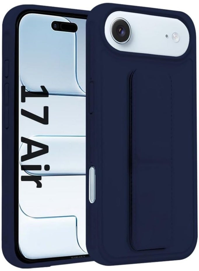 Case for iPhone 17 Air Back Stand Case Magnetic Car Holder Soft Silicone Case Horizontal and Vertical Kickstand Cover Full protection Case for iPhone 17 Air - Image 2