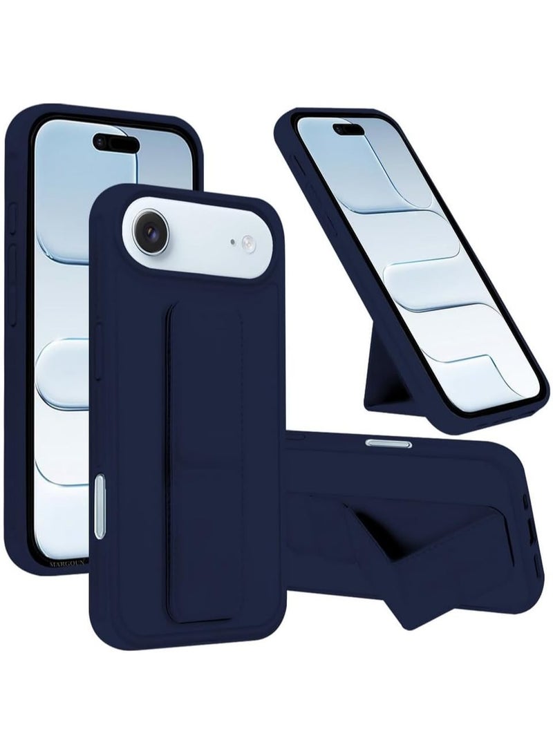Case for iPhone 17 Air Back Stand Case Magnetic Car Holder Soft Silicone Case Horizontal and Vertical Kickstand Cover Full protection Case for iPhone 17 Air - Image 1