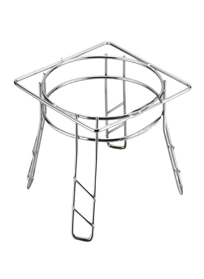 2heet Stainless Steel Matka Stand for Water Pot – Heavy-Duty Chrome Plated Plant Pot Stand for Kitchen, Balcony & Garden – 22cm Diameter, Rust-Proof - Image 1