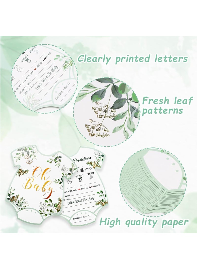 SYOSI Baby Shower Game, 20 Pack Baby Prediction Cards for New Parents, VEGCOO Floral Themed Keepsake and Party Game Cards, Fun Interactive Baby Shower Gender Reveal Game Decorations - Image 3