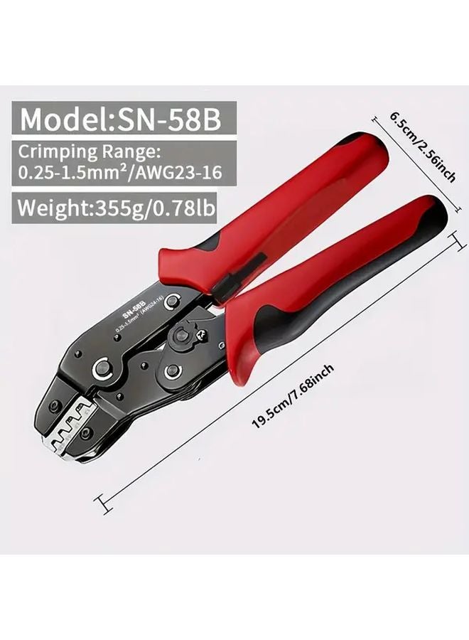 Professional SN 58B Ratchet Crimping Pliers Metal Construction Precision Jaws Industrial Grade Hand Tool - Image 4