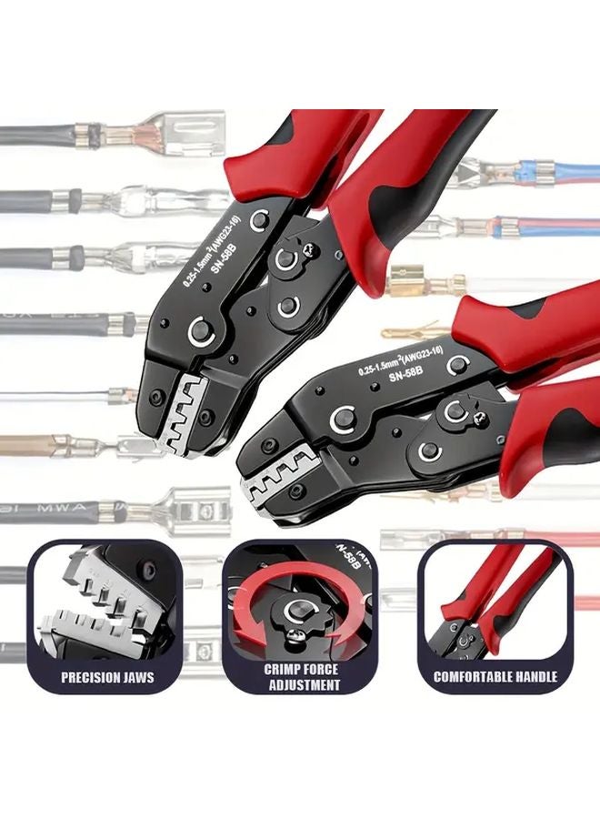 Professional SN 58B Ratchet Crimping Pliers Metal Construction Precision Jaws Industrial Grade Hand Tool - Image 5
