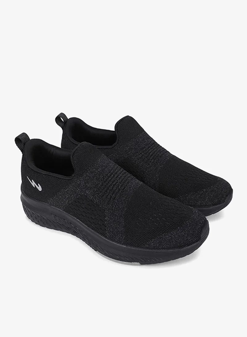 Campus Black Men Cyber Memory Foam Slip-On Walking Shoes-Black for Men | Best Price UAE