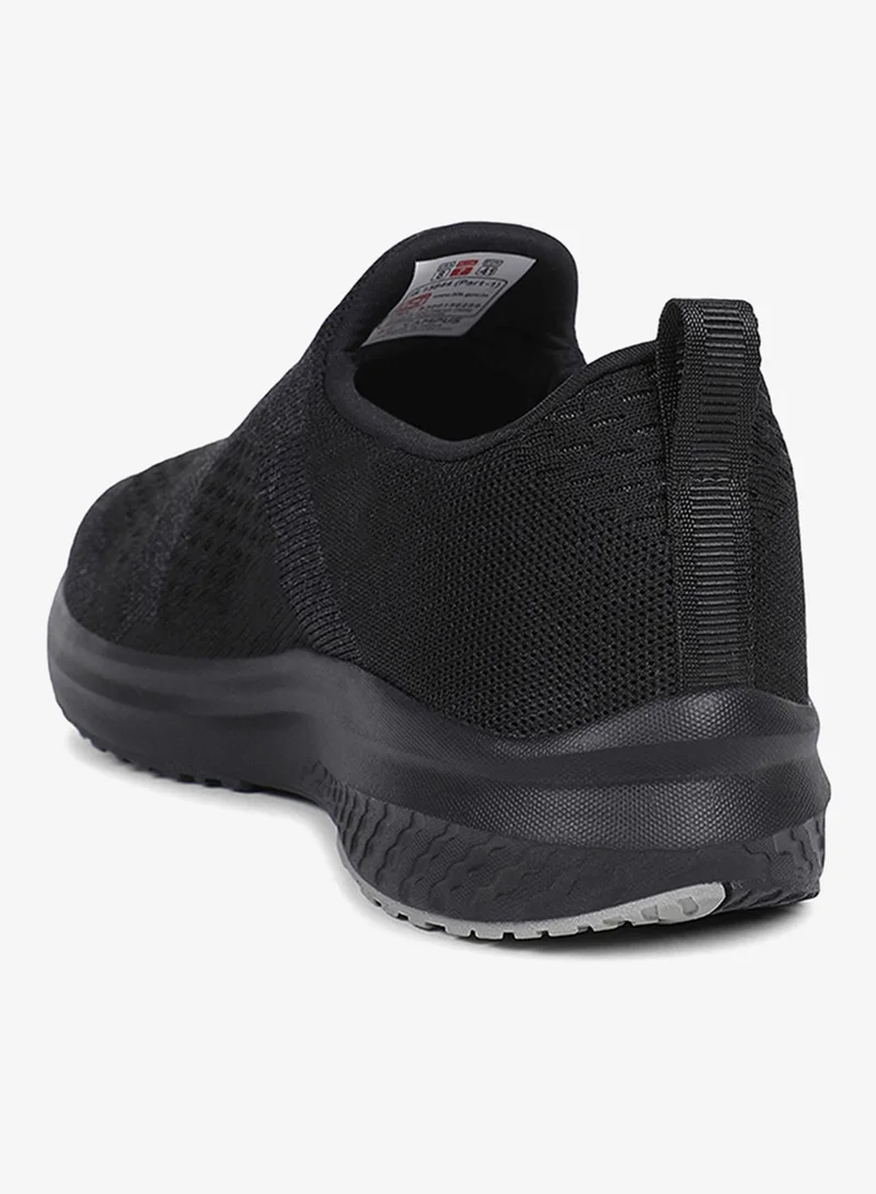 Campus Black Men Cyber Memory Foam Slip-On Walking Shoes-Black for Men | Best Price UAE