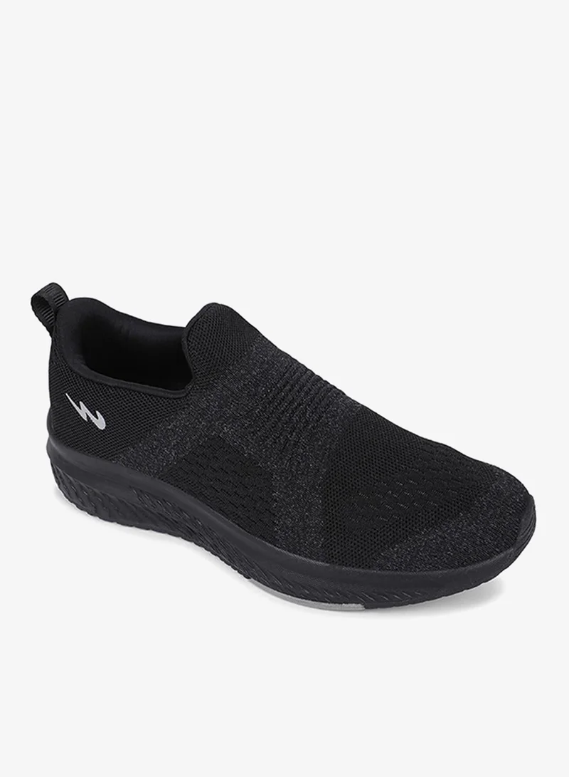 كامبس Men Cyber Memory Foam Slip-On Walking Shoes-Black