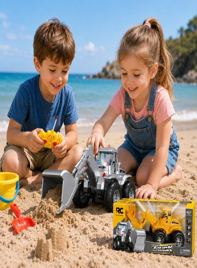 Amitasha Remote Control Excavator Truck Toy, 2.4GHz All‑Terrain Sand‑Friendly RC Construction Vehicle, 360° Spin Rotation, Long Playtime & Range, Birthday STEM Gifts for Ages 3+ - Image 4