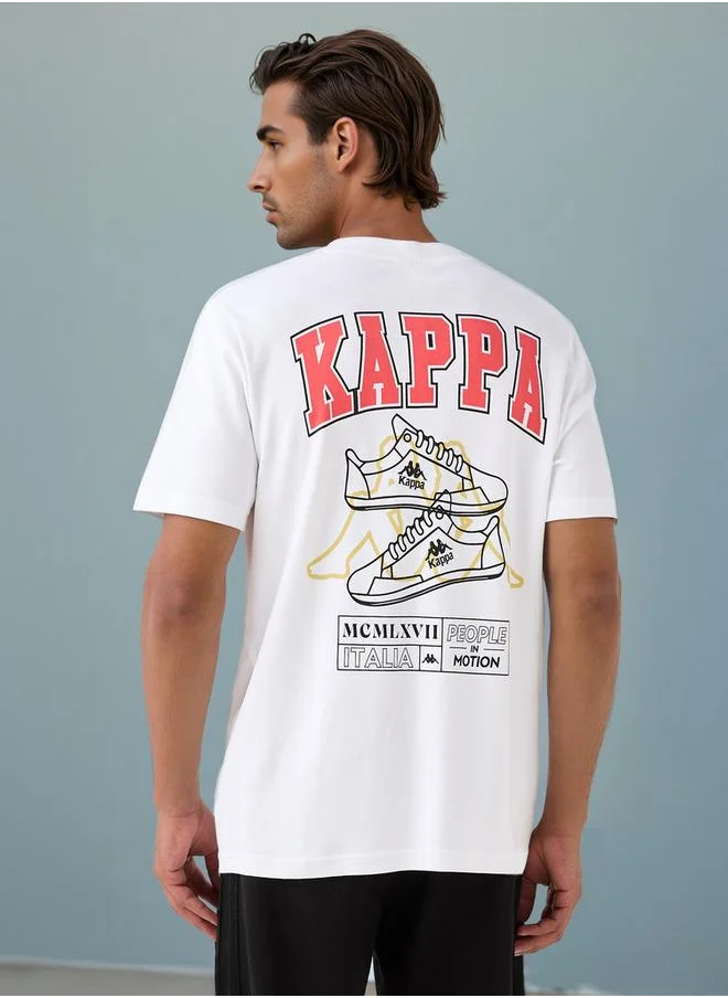 كابا Kappa Logo Print Crew Neck T-shirt