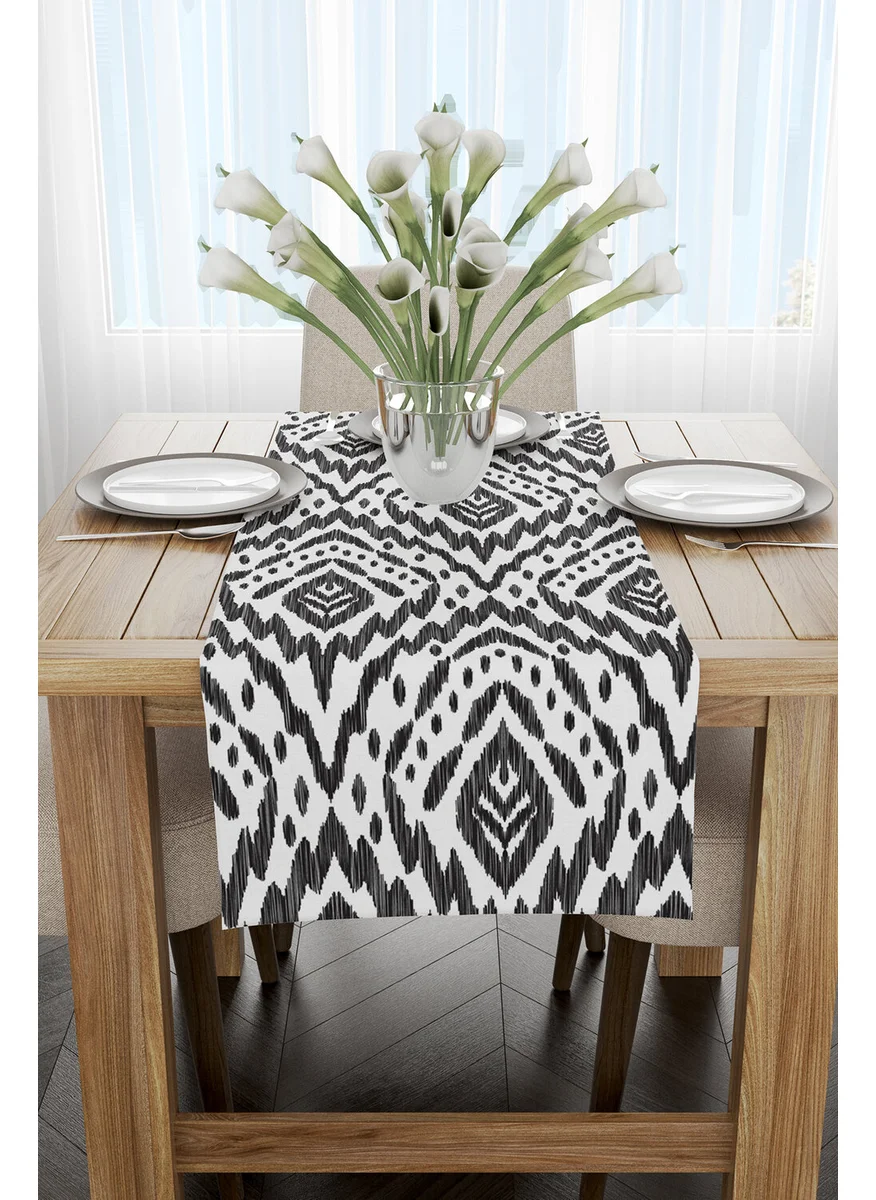 Cango Home Black and White Modern Decorative Digital Printed Runner CGH129-RN