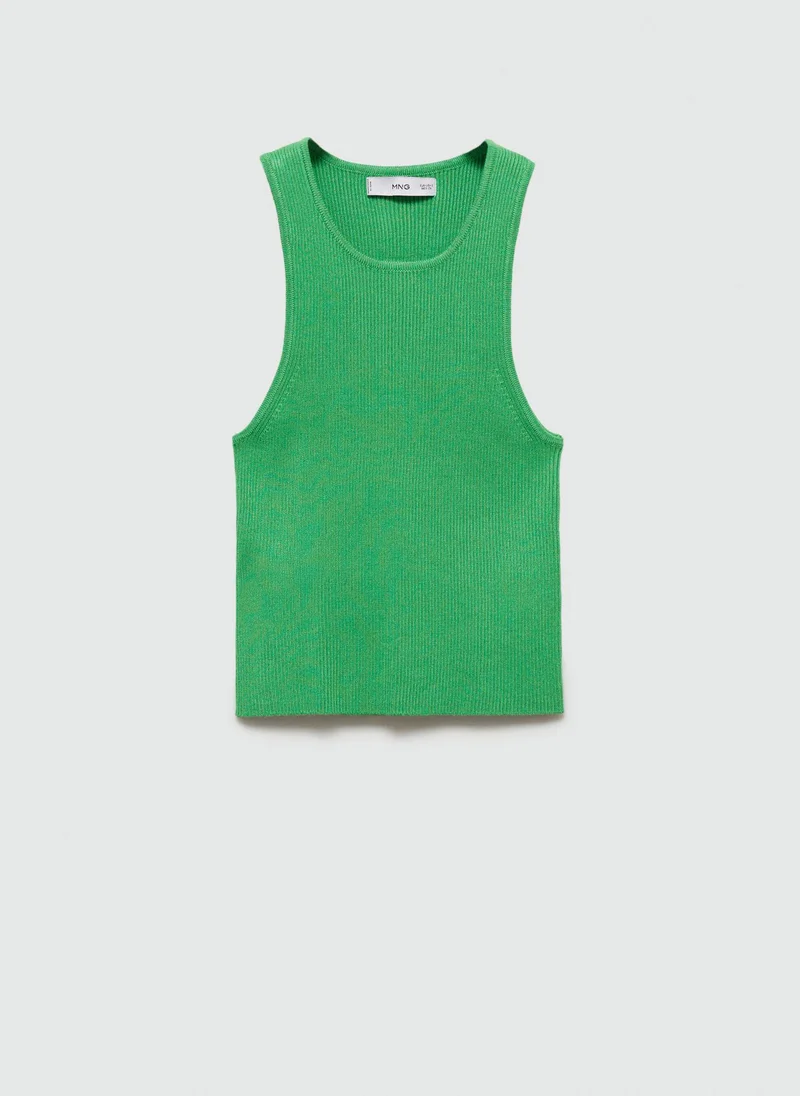 مانجو Ribbed Knit Top