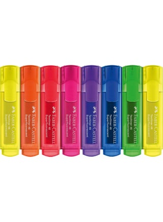 8-Pen Set Highlighter, Neon Colors, Durable Angled Tip, 1-5mm Line Width, Refillable