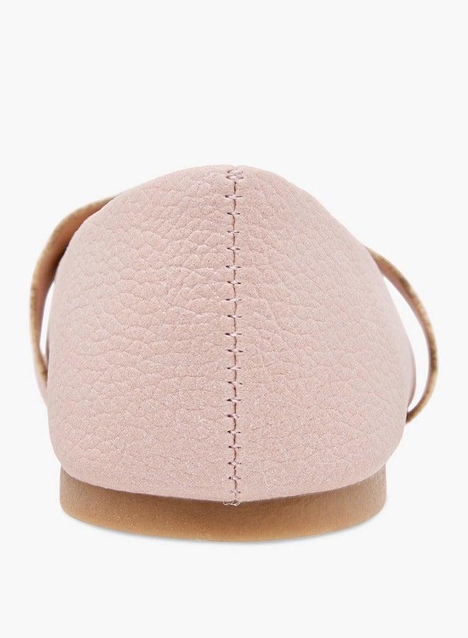 Flora Bella By Shoexpress Girls Textured Slip-On Ballerina Shoes - Image 5