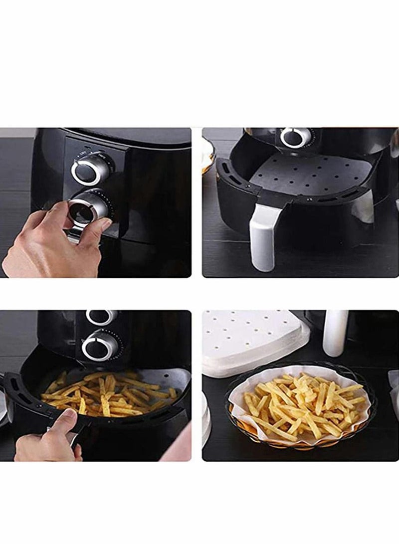 Excefore 200 قطعة فرش هواء محمر مربعة، حصيرة بخار غير لاصقة ورق معجنات مثقوب غير مبيضة تستخدم في خبز البسكويت، فرش هواء محمر قوية (7.5 بوصة، بني) - Image 4