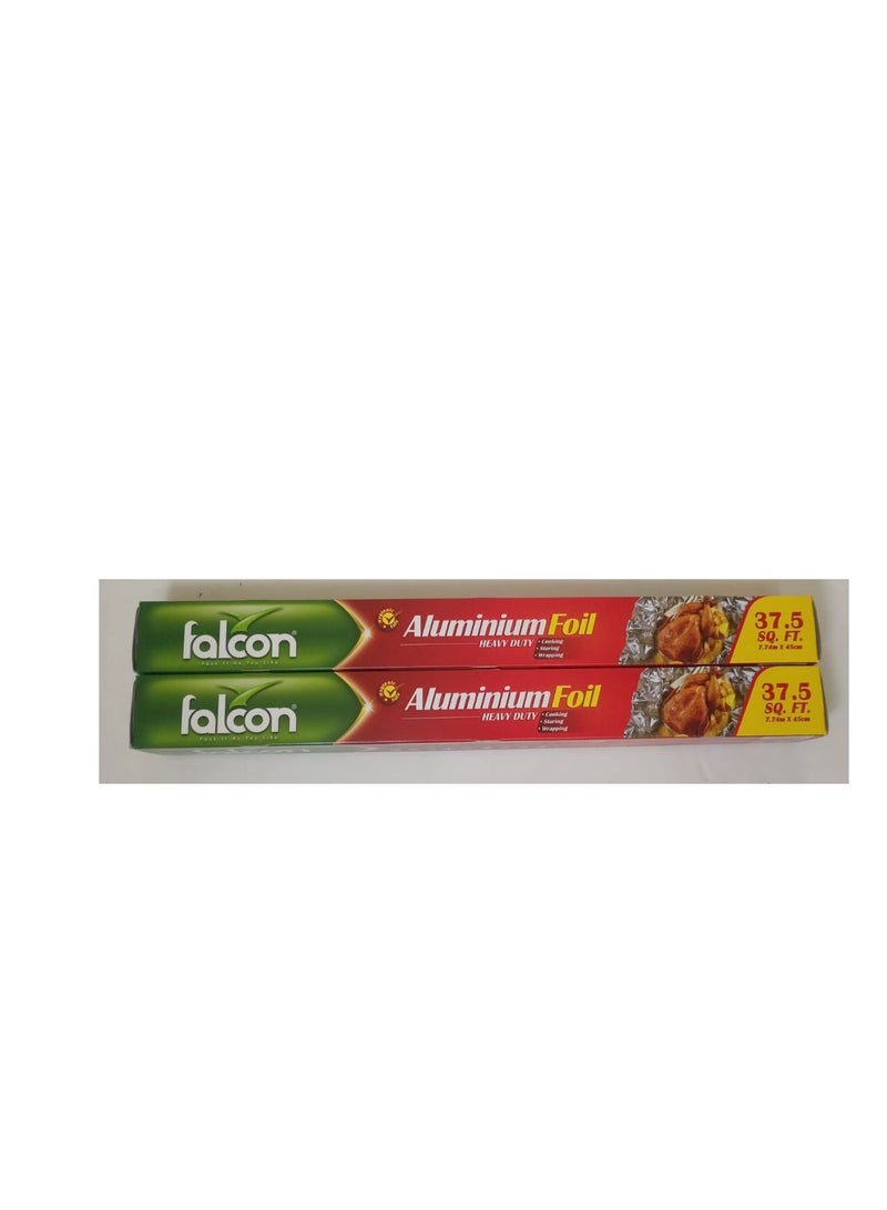 Falconpack Falcon  Pack Of 2 X 37.5 SQ Aluminium Foil 7.74 X 45 cm - Image 1