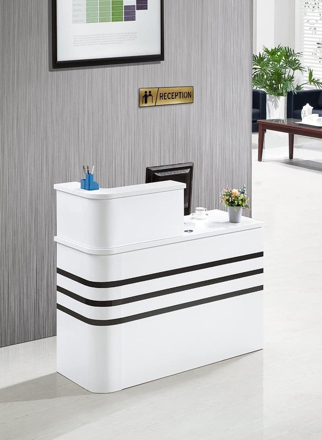 Vertical Root Inc RECEPTION Sign/Sticker-Premium Brush Gold Acrylic Front Office Signage.Modern,Durable.Self Adhesive(3m Tape) Ideal for office, Clinics, Mall, Hotels, Hospital,commercial space - Image 3