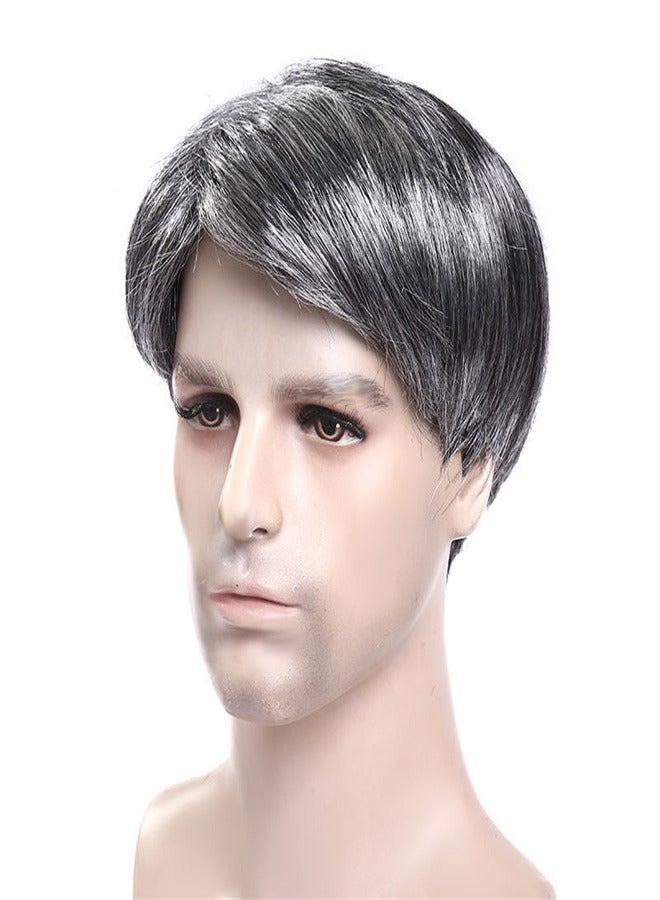 Old Man Wig Costume for Kids for 100th Day of School Grandpa Cosplay