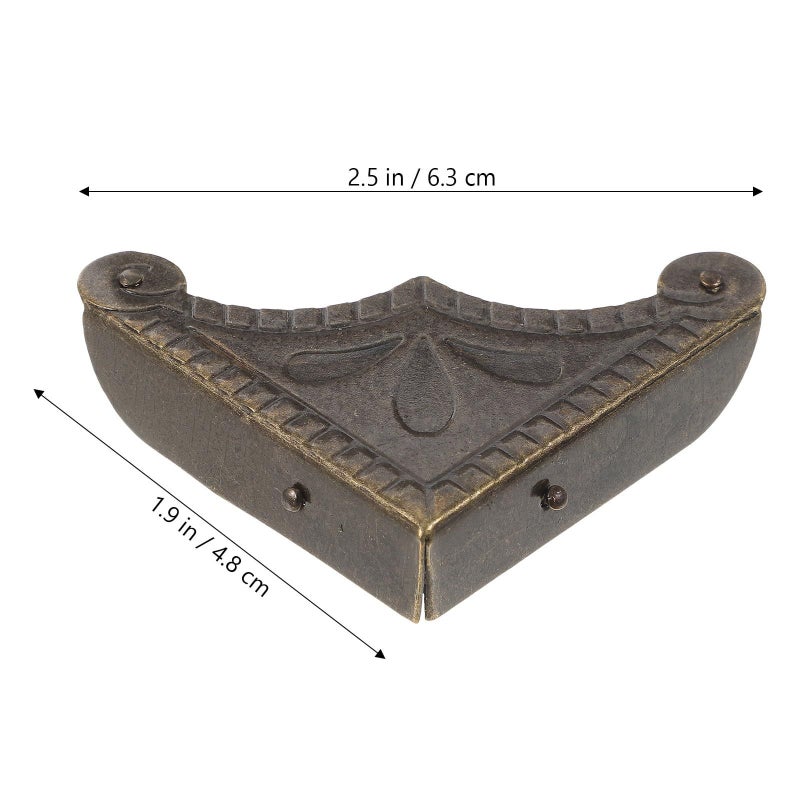30 Pcs Metal Corner Protectors for Furniture Box Edges Vintage Decorative Guards With Screws Cabinet and Wooden Box Corner Covers Home Safety Decoration - Image 3
