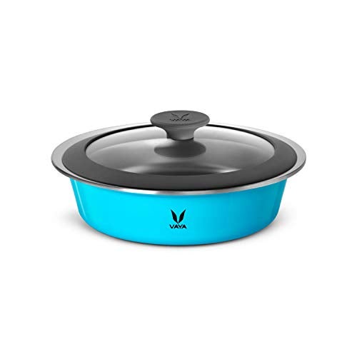 VAYA HauteCase Premium Stainless Steel Casserole with Glass Lid to Serve Roti,1100ml Vacuum Insulated Steel Hot Box Keeps Food Hot & Fresh, Kitchen Hot Pot Improves Dining Table Decor,Iris Purple - Image 1