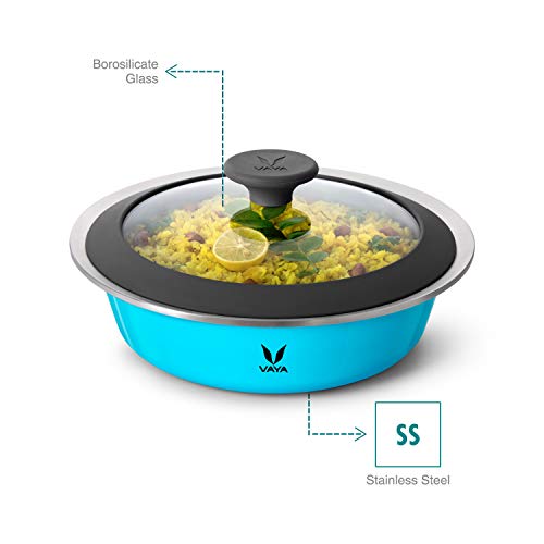 VAYA HauteCase Premium Stainless Steel Casserole with Glass Lid to Serve Roti,1100ml Vacuum Insulated Steel Hot Box Keeps Food Hot & Fresh, Kitchen Hot Pot Improves Dining Table Decor,Iris Purple - Image 2