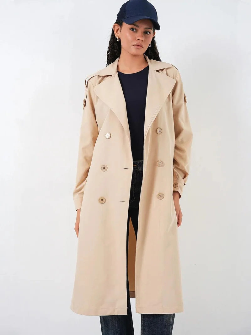 بيغ دارت BDART Long Double Breasted Trench Coat