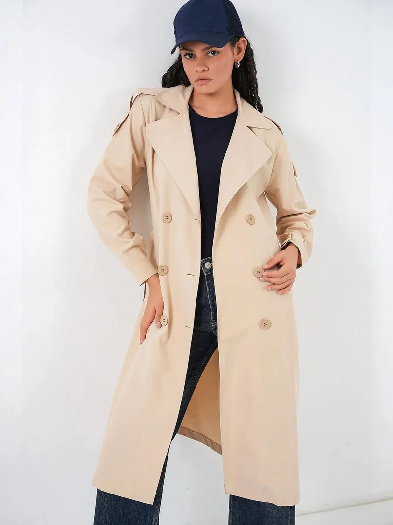 بيغ دارت BDART Long Double Breasted Trench Coat