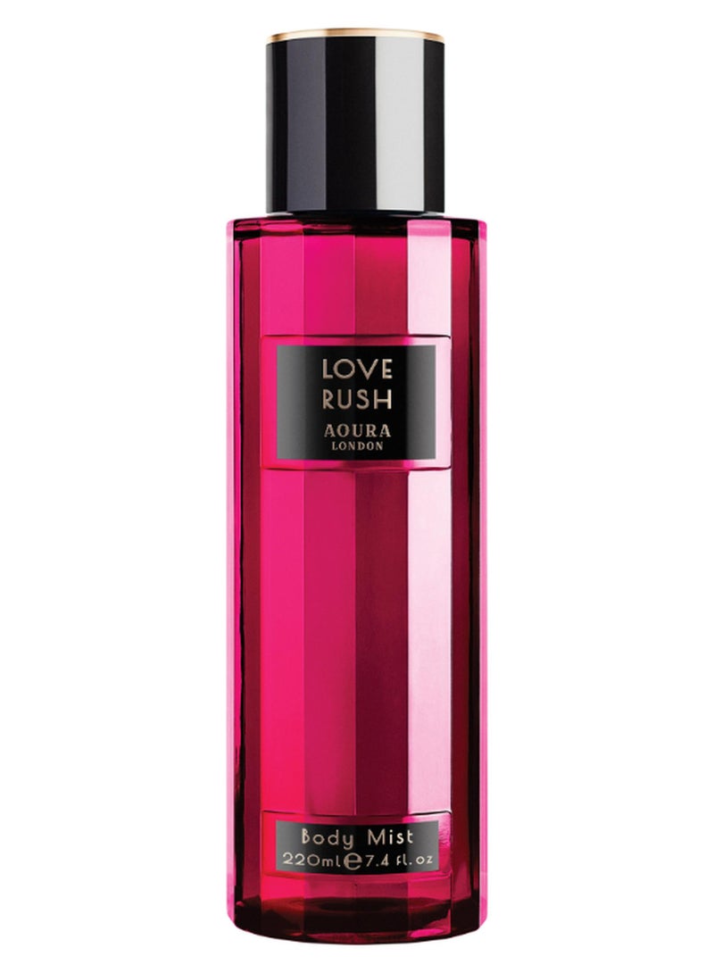 Aoura London Womens Love Rush Body Mist Fragrance Spray 220Ml - Image 1