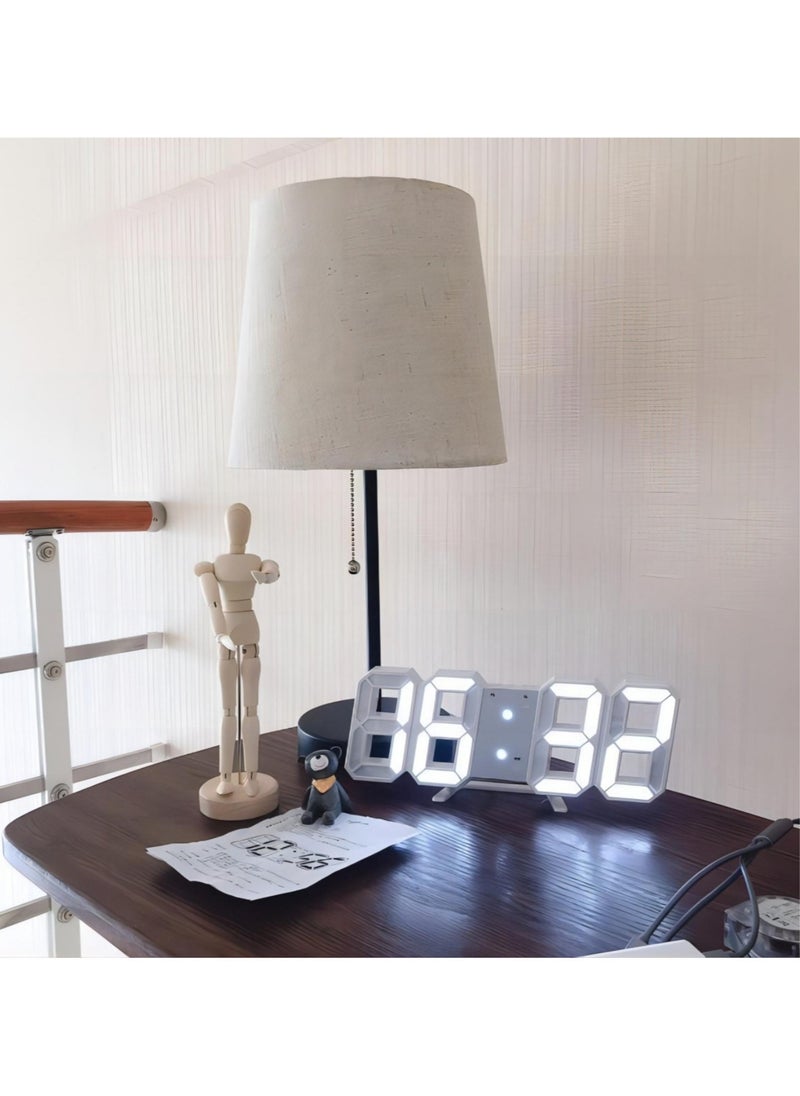 TOOARTS 3D three-dimensional digital clock, LED digital wall clock, desk clock, electronic alarm clock, living room wall clock  - Image 3