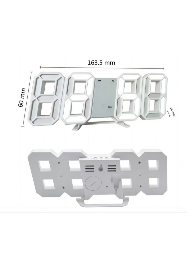 TOOARTS 3D three-dimensional digital clock, LED digital wall clock, desk clock, electronic alarm clock, living room wall clock  - Image 5