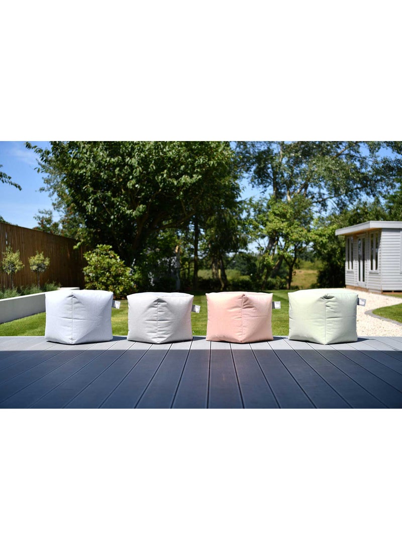 Extreme Lounging Extreme Lounging® - Original Quilted B-Box Pouf - Made in UK - Premium Quality Double Stitched Ottoman - UV Protected & Waterproof Stool, Ideal for Indoor & Outdoor Use - 40x40x40cm - White - Image 5