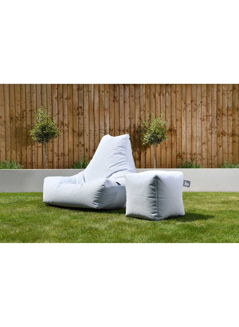 Extreme Lounging Extreme Lounging® - Original Quilted B-Box Pouf - Made in UK - Premium Quality Double Stitched Ottoman - UV Protected & Waterproof Stool, Ideal for Indoor & Outdoor Use - 40x40x40cm - White - Image 3