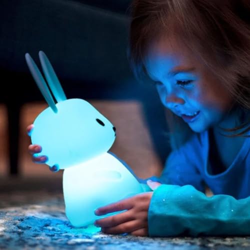 Desidiya® Big Bunny Rechargeable Silicone Night Lamp - LED Bunny Night Lamp, Kids Night Light, Nursery Decor, Birthday Gift, Silicone LED Light - Image 5