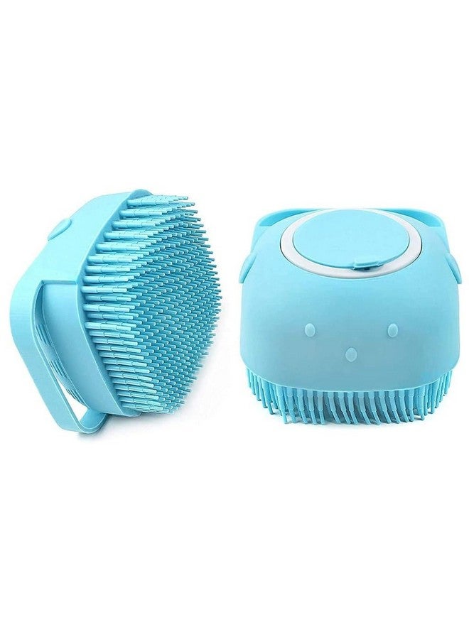 Samip Soft Silicone Bath Brush With Hooks Baby Showers silicon Cleaning Brushes Massage Skin Scrubber Can Fill Shampoo (MULTI COLOUR) (BRUSH) - Image 1