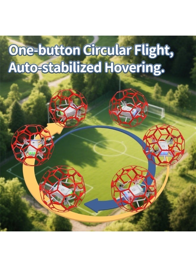 ELTRAZONE Professional RC Airplane 2026 | Hollow Soccer Ball Design Remote Control Drone with LED Lights | Educational Flying Toy with 360° Rotation, Altitude Hold & USB Charging for Kids & Beginners - Image 4