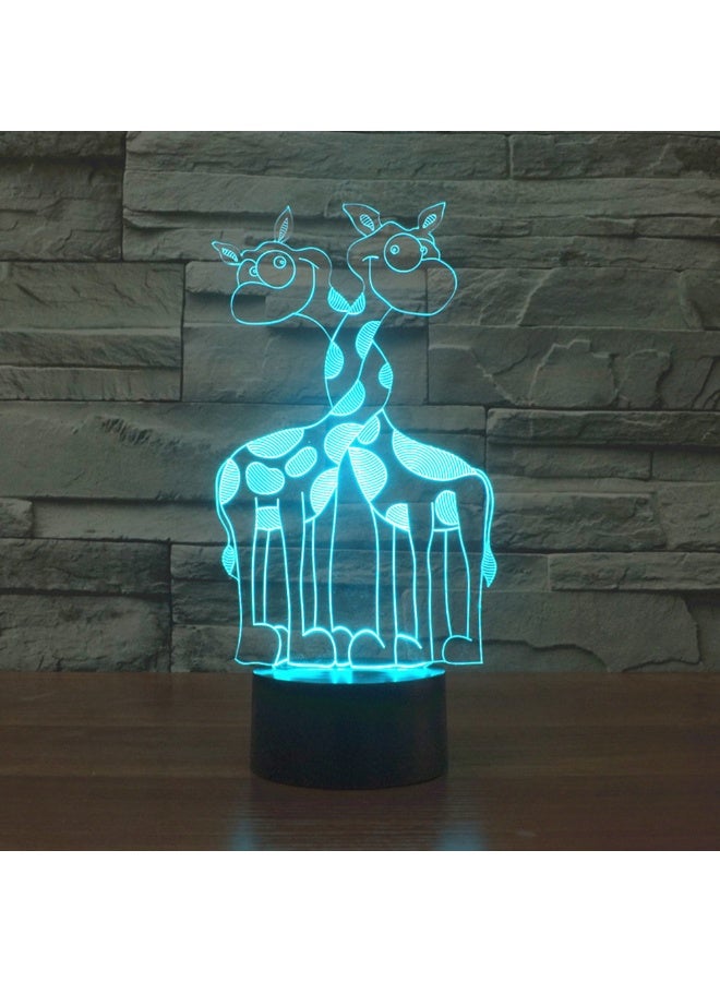 3D Giraffe Shape Lamp Cartoon 16 Color Night Light WIth Remote Control Animal Cute Bedside Lamp Children's Room Cool Atmosphere Lights Best Birthday Gift For Kids - Image 1
