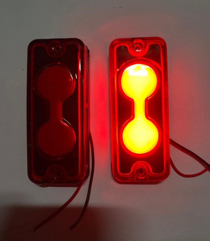AUTO MT مؤشر جانبي LED للسيارة 2 قطعة لجميع المركبات ماروتي ماروتي 800 ألتو فان حافلة شاحنة ماروتي جيبسي كينغ (مؤشر جانبي 2 قطعة أحمر) - Image 2