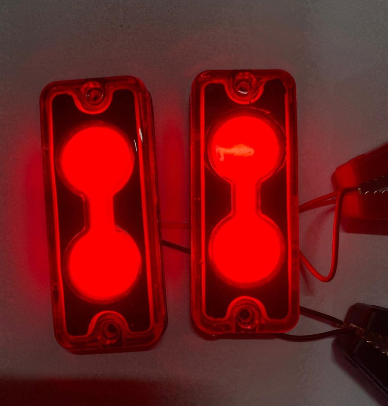 AUTO MT مؤشر جانبي LED للسيارة 2 قطعة لجميع المركبات ماروتي ماروتي 800 ألتو فان حافلة شاحنة ماروتي جيبسي كينغ (مؤشر جانبي 2 قطعة أحمر) - Image 1