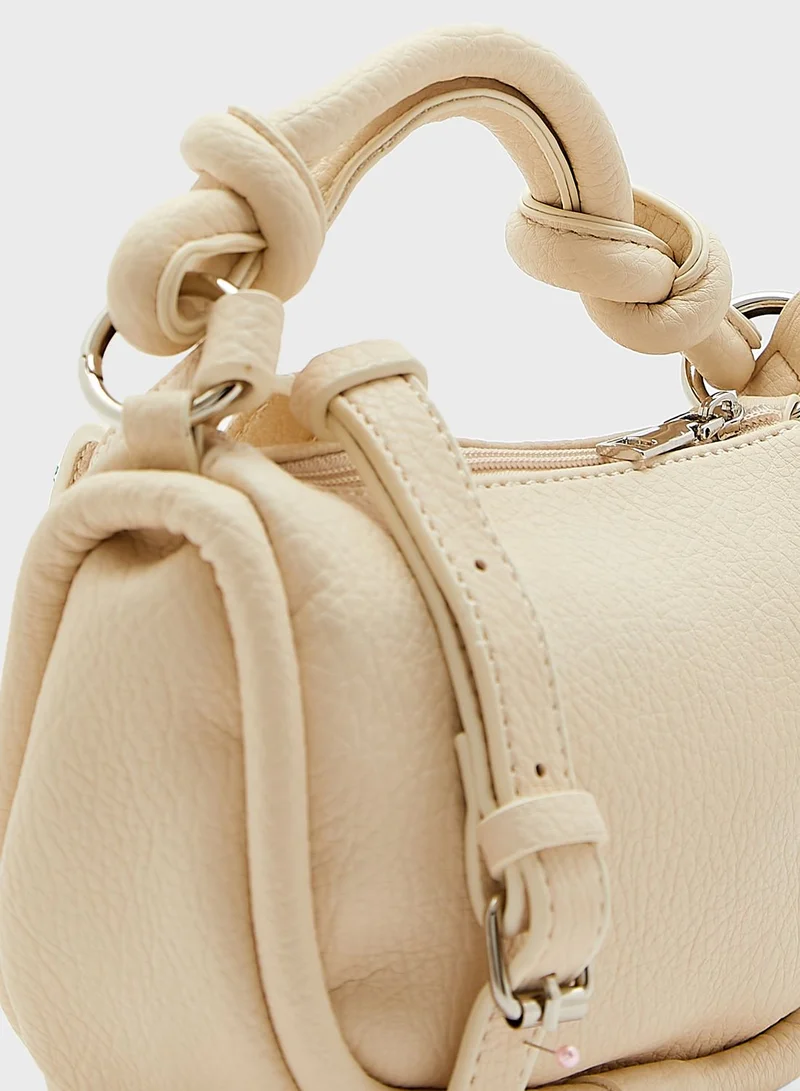 Ginger Knot Handle Handbag